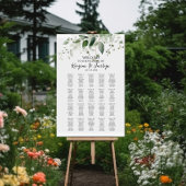 緑のエレガントな結婚式のシーティングチャート20テーブル ポスター