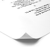 緑のエレガントな結婚式のシーティングチャート ポスター (角)