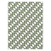 緑のエレガントクリスマスツリーパターンフェスティバルホワイト テーブルクロス (正面)