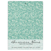 緑のエレガントグリッターパターン クリップボード (裏面)