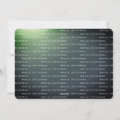 緑のエレガントグローのクリスマスグラデーシグラデーションョン シーズンカード (裏面)