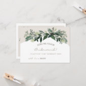 緑のエレガントシダは私の花嫁になる カード (正面/裏面インサイチュ)