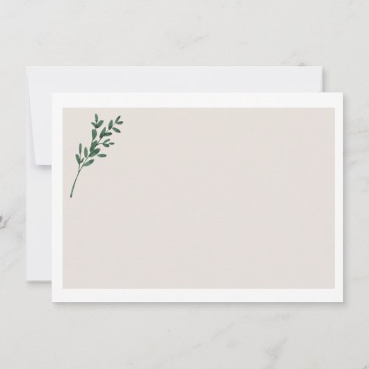 緑のエレガントシダは私の花嫁になる カード (裏面)