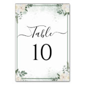 緑のエレガントスクリプトのフォトテーブル番号 テーブルナンバー (裏面)