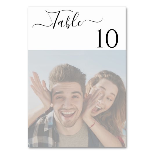 緑のエレガントスクリプトのフォトテーブル番号 テーブルナンバー (正面)