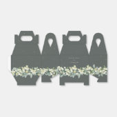 緑のエレガントスノーベリー+ユーカリ冬の結婚式 フェイバーボックス (折り畳みなし)