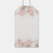 緑のエレガントピンクの水の色の瑪瑙ベビーシャワー ギフトタグ (裏面)