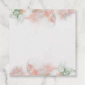 緑のエレガントピンクの水の色の瑪瑙ベビーシャワー フェイバータグ (裏面)