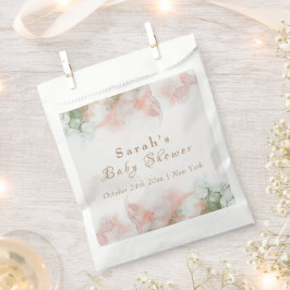 緑のエレガントピンクの水の色の瑪瑙ベビーシャワー フェイバーバッグ