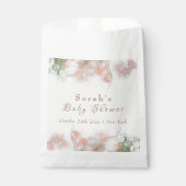 緑のエレガントピンクの水の色の瑪瑙ベビーシャワー フェイバーバッグ (正面)