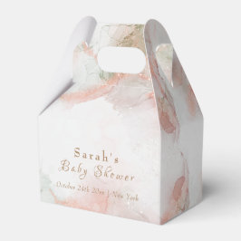 緑のエレガントピンクの水の色の瑪瑙ベビーシャワー フェイバーボックス