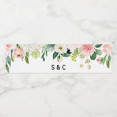 緑のエレガントフローラボトルのラベル ペットボトルラベル (シングルラベル)