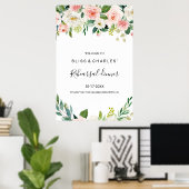 緑のエレガントフローラリハーサルディナーウェルカム ポスター (ホームオフィス)