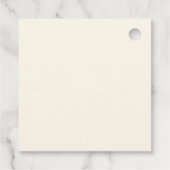 緑のエレガントフローラ素朴カスタムウェディング フェイバータグ (裏面)