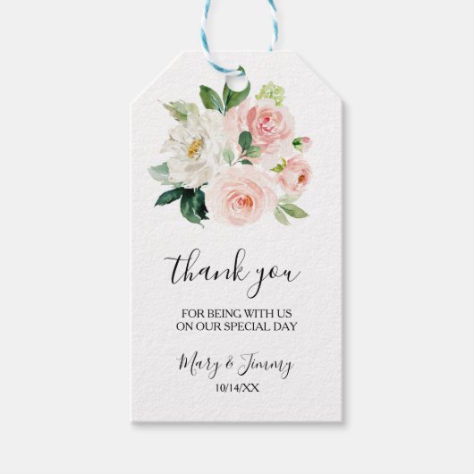 緑のエレガントフローラ ギフトタグ (正面)