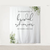 緑のエレガントブライダルシャワー写真の背景 タペストリー (正面)