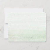 緑のエレガントメイド・オブ・オーナー(花嫁付き添い人)花嫁の提案 招待状 (裏面)