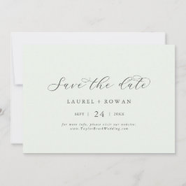 緑のエレガント座標（水平） セーブザデート