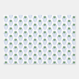 緑のエレガント弓クリスマス付きモノグラム ラッピングペーパーシート