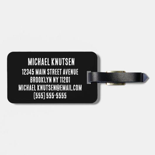 緑のエレガント恐竜Tレックスティラノサウルス旅行 ラゲッジタグ (裏面横)