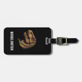 緑のエレガント恐竜Tレックスティラノサウルス旅行 ラゲッジタグ (正面横)