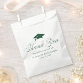 緑のエレガント書道の卒業式 フェイバーバッグ (クリップ留めされた状態)