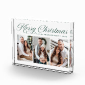 緑のエレガント書道台本メリークリスマス3 フォトブロック (右)