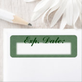 緑のエレガント有効期限ラベル ラベル (インサイチュ)