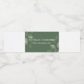 緑のエレガント水の色エレガントな結婚式の好意 ペットボトルラベル (シングルラベル)