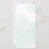 緑のエレガント水彩カスタムウェディングプログラム (裏面)