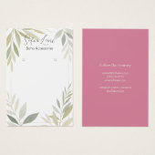 緑のエレガント葉ジュエリーイヤリング表示 (正面&裏面)