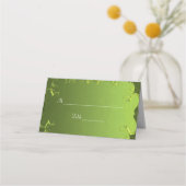 緑のエレガント表座席表 プレイスカード (正面)