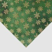緑のエレガント金ゴールドホイルかわいい雪の結晶クリスマス 薄葉紙 (詳細)