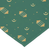 緑のエレガント金ゴールドランタンムーンイスラム教の犠牲祭 ショートテーブルランナー (コーナー)