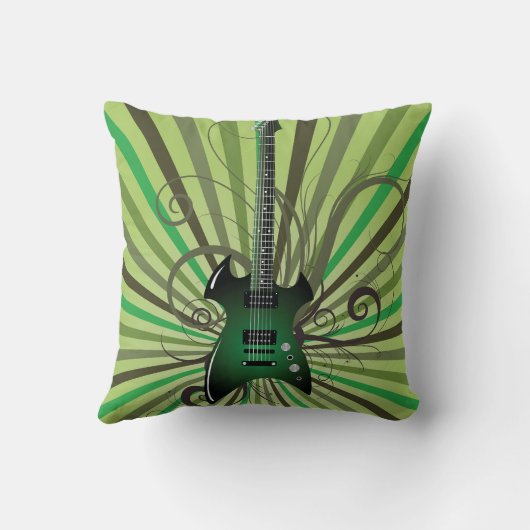 緑のエレキギター クッション (裏面)