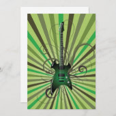 緑のエレキギター 招待状 (正面/裏面)