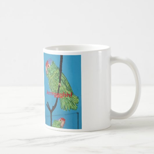 緑のオウムのマグ コーヒーマグカップ (右)