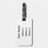 緑のオウムの荷物のラベル ラゲッジタグ (裏面縦)