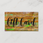 緑のオパール岩の層の虹色のストアのギフトカード 名刺 (正面)