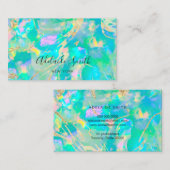 緑のオパール石の写真名刺 名刺 (正面/裏面)