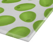 緑のオリーブのパターン カッティングボード (角)