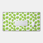 緑のオリーブのパターン デスクマット (キーボード&マウス)