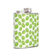 緑のオリーブのパターン フラスク (右)