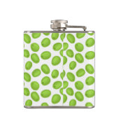 緑のオリーブのパターン フラスク (裏面)