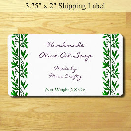 緑のオリーブ葉のカスタム石鹸ラベル ラベル