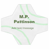 緑のオレンジ色のストライプ文字の追加メッセージシンプル サッカーボール (フラット)