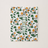 緑のオレンジ色のチームカラーズボーイズサッカー ジグソーパズル (縦)