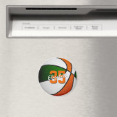 緑のオレンジ色のバスケットボールのパーティーは10未満に有利 マグネット (インサイチュ (食洗機))