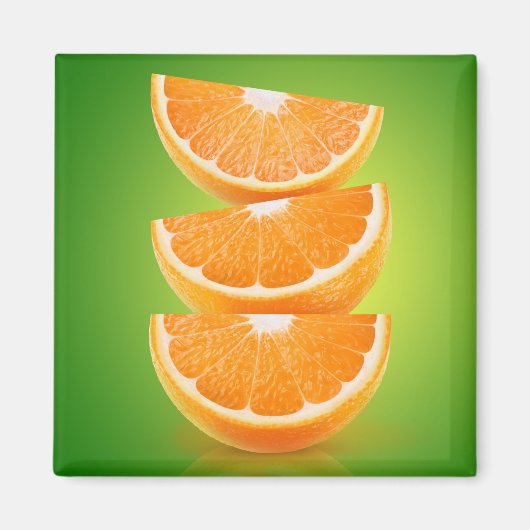 緑のオレンジ色の部分 マグネット (正面)