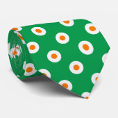 緑のオレンジ/白のドット ネクタイ (ロール)